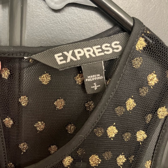 Express polka dot dress with sheer cutouts - small - Picture 2 of 4